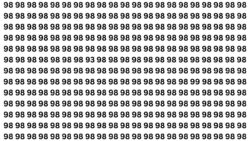 Find 99 and 93 Hidden Among 98 in 7 Seconds Using Sharp Eyes