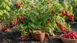 One cup at the foot of your raspberry bushes: your harvest will double