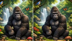 Spot the Difference: Can You Find All 3 Differences in This Gorilla Puzzle in 8 Seconds