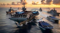 The US war fleet crosses a “technological Rubicon” as it becomes the first to deploy autonomous surface ships in a carrier strike group