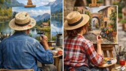 Tricky Eye Challenge: Can You Spot the 3 Hidden Clues in the Painter Pictures in 7 Seconds