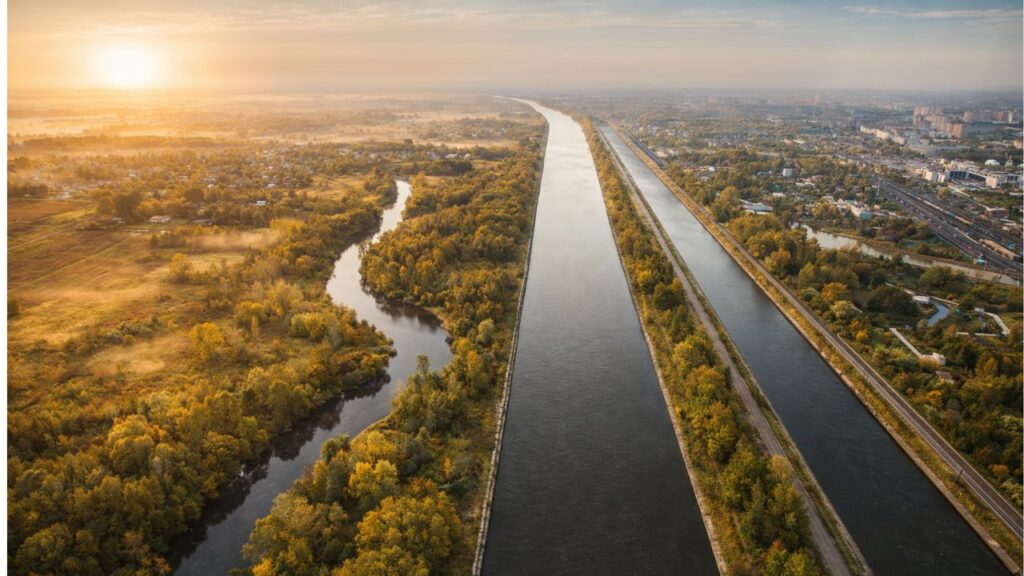 diverting rivers to reclaim land
