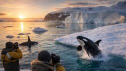 Emergency declared in Greenland as researchers spot orcas breaching near melting ice shelves