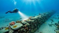 This 7,000-year-old stone wall found off the coast of France may be the work of hunter-gatherers